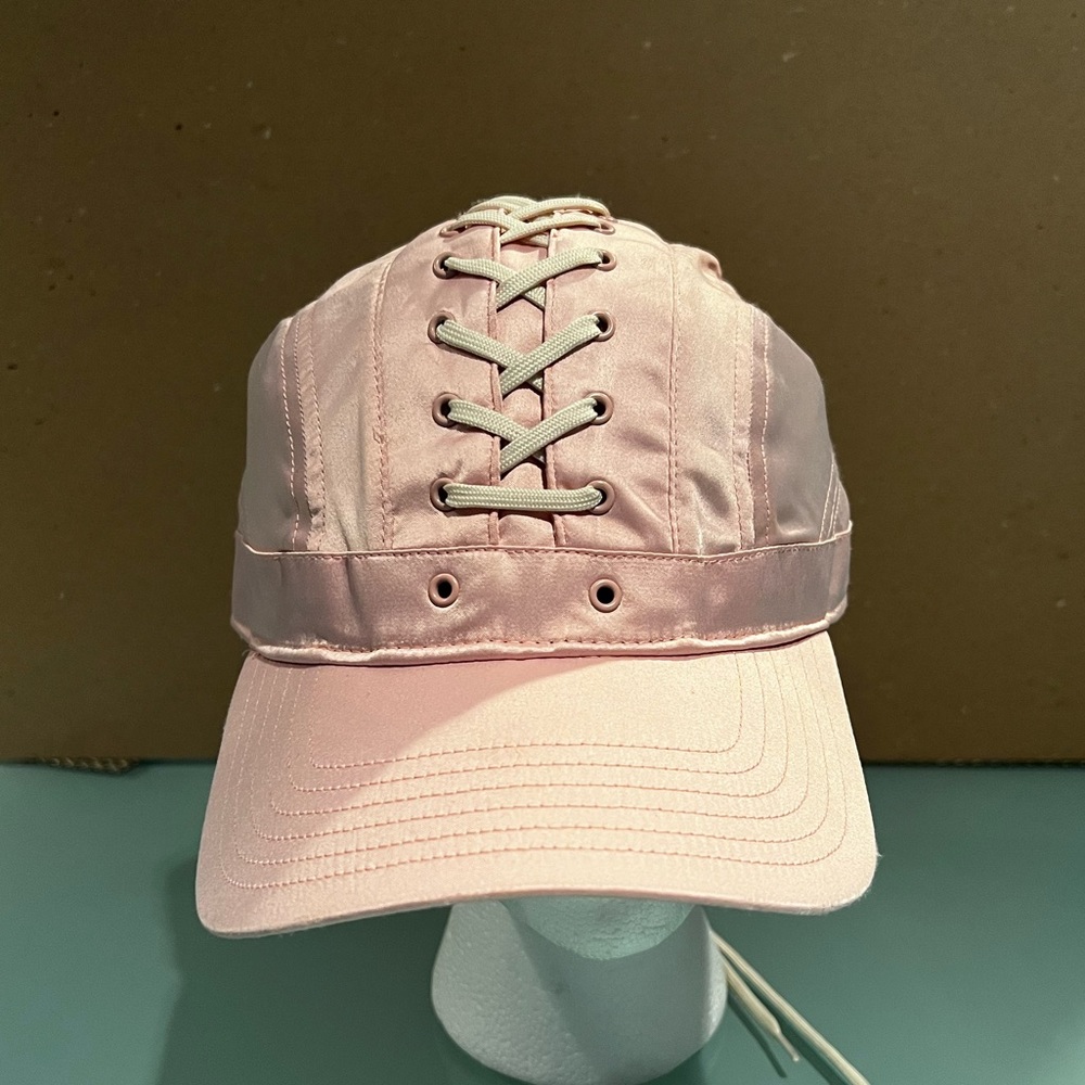 FENTY X PUMA Laced Pink Satin Baseball Hat